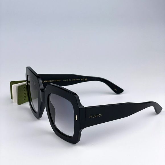 Gucci GG1111S 001 Sunglasses Black Grey Gradient Square Unisex - Picture 10 of 13